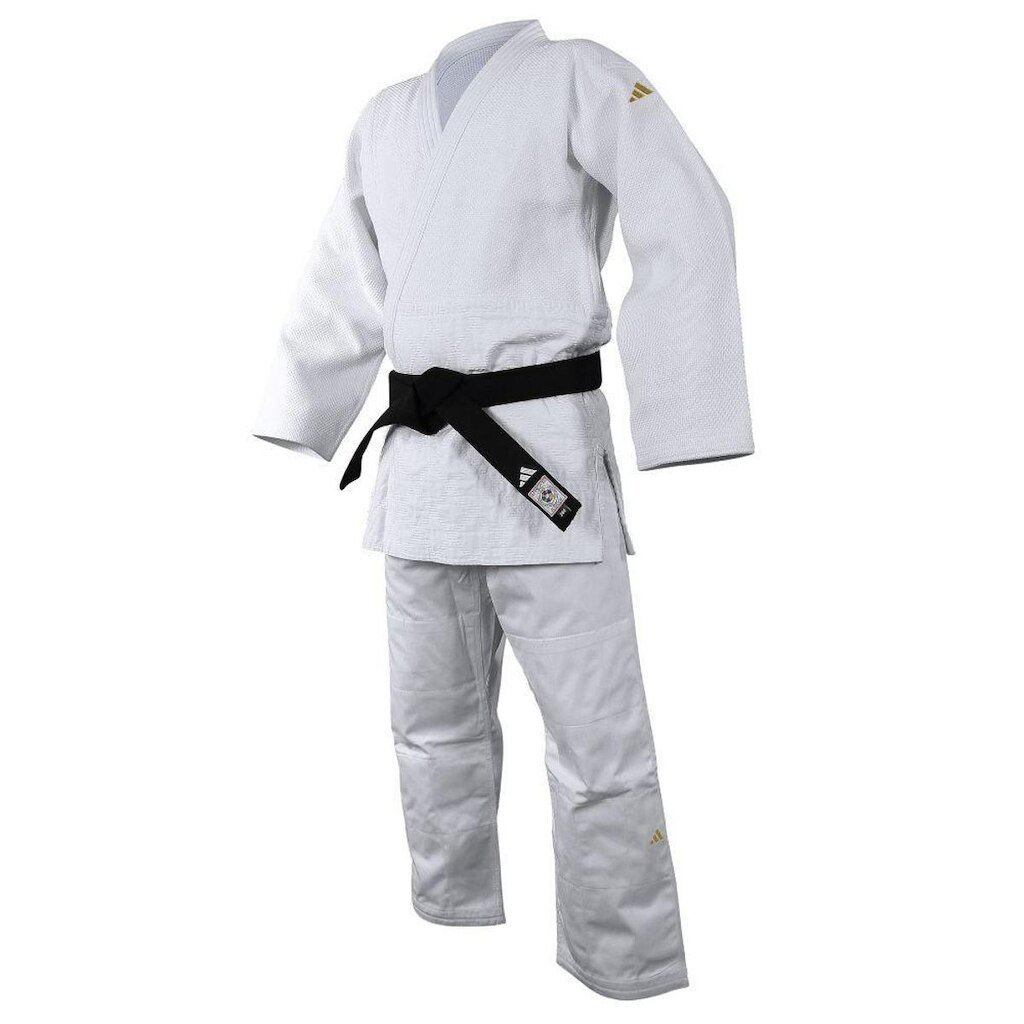 Kimono Judo adidas Champion III IJF Approved Branco e Dourado Sustainable