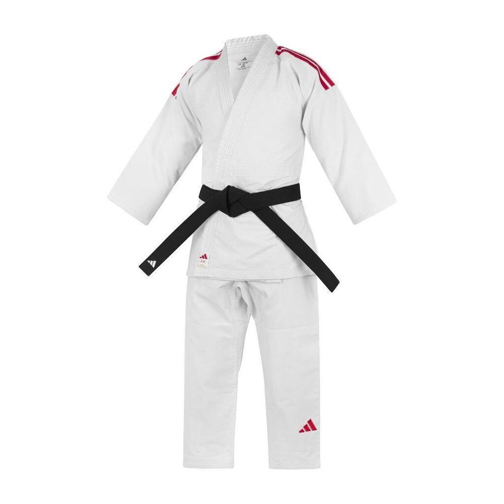 Kimono Judo adidas Contest J650 Branco e Vermelho