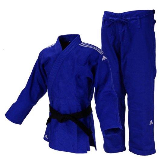 Kimono Judô Adidas Quest J690 - Azul+Branco Menor preço em Kimono Judô Adidas Quest J690 - Azul+Branco