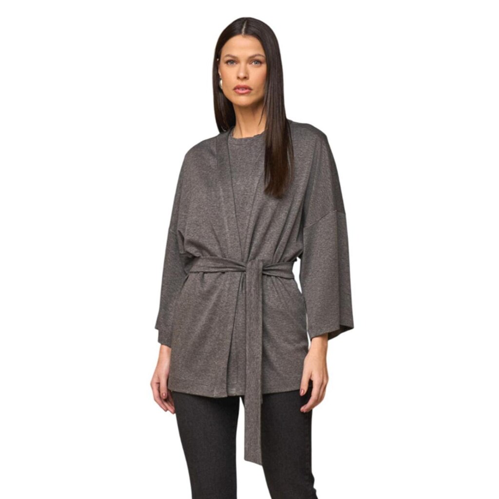 Kimono Relax Lado Avesso Cinza Tam. M