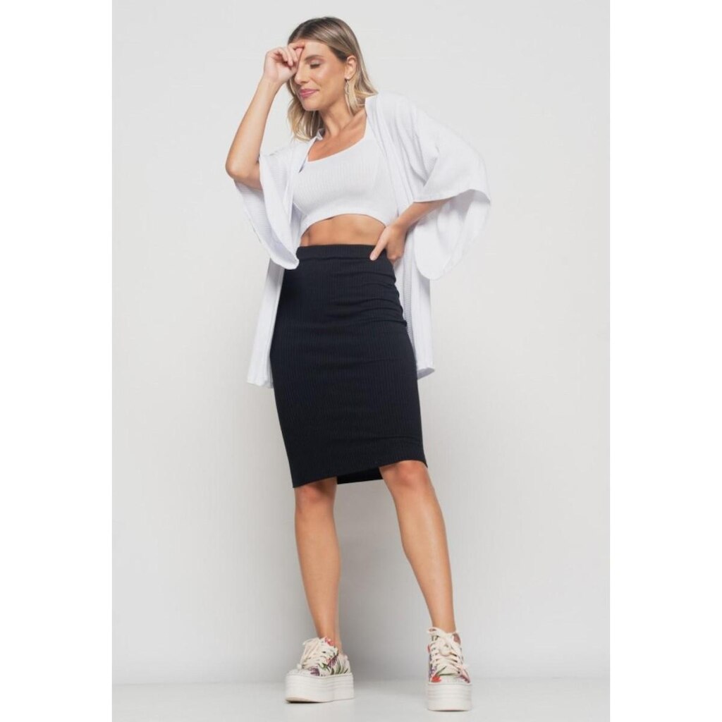 Kimono Salvatore Canelado Feminino