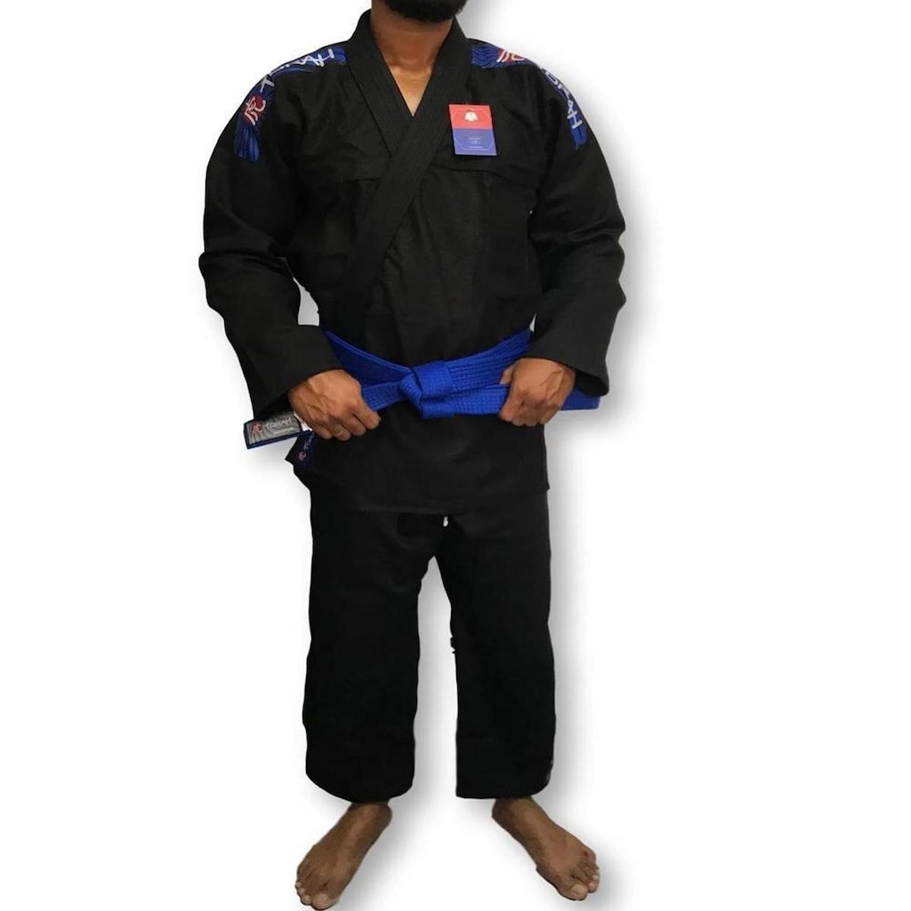 Kimono Torah Trançado Flex Jiu Jitsu - Preto