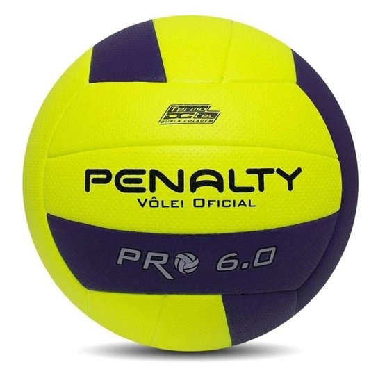 Kit 01 Bola De Vôlei Penalty 6.0 Pro Oficial + 01 Rede Vôlei Master Rede 1 Faixa Algodão