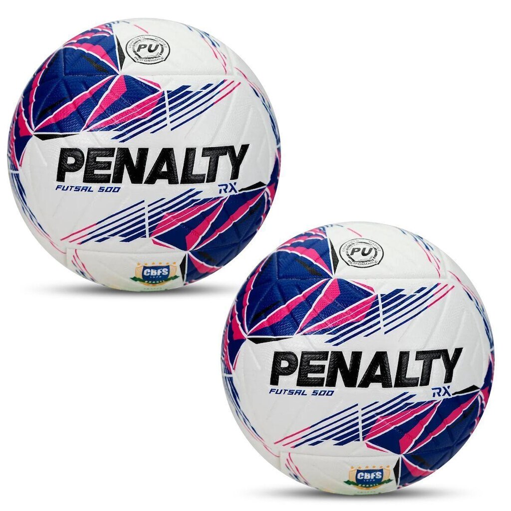 Kit 02 Bolas De Futsal Penalty RX 500 XXVI 2026 Selo CBFS
