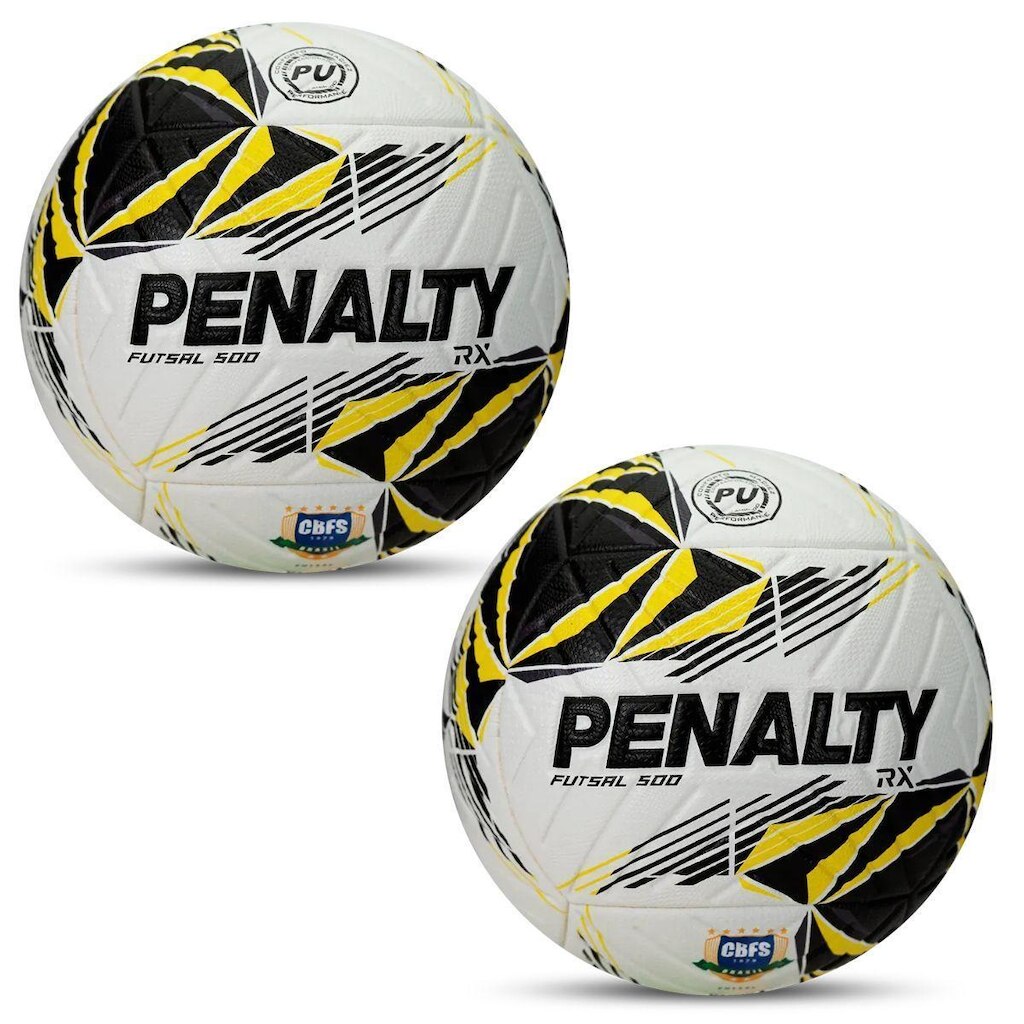 Kit 02 Bolas De Futsal Penalty RX 500 XXVI 2026 Selo CBFS