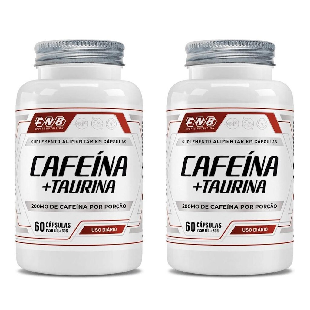 Kit 02 Cafeina + Taurina 60 Caps 500Mg Flora Nativa