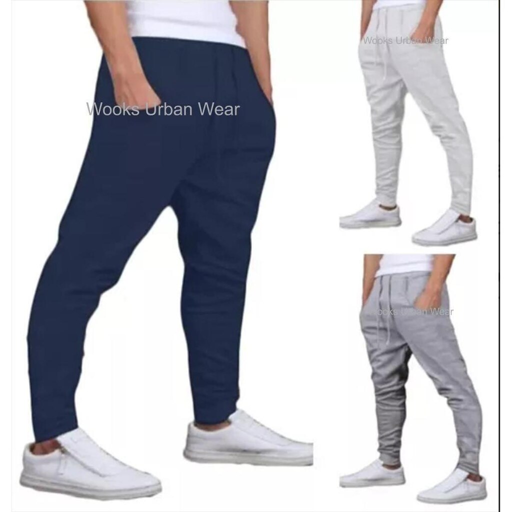 KIT 02 CALÇAS DE MOLETOM SKINNY SLIM-CINZACLARO-PP
