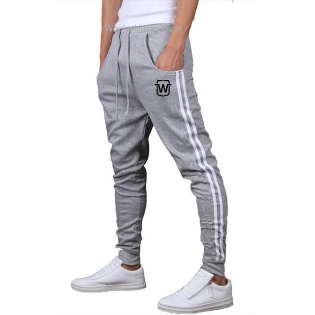 KIT 02 CALÇAS DE MOLETOM WOOKS MASCULINA SARUEL SKINNY SPORT LUXO-CINZACLARO-GG