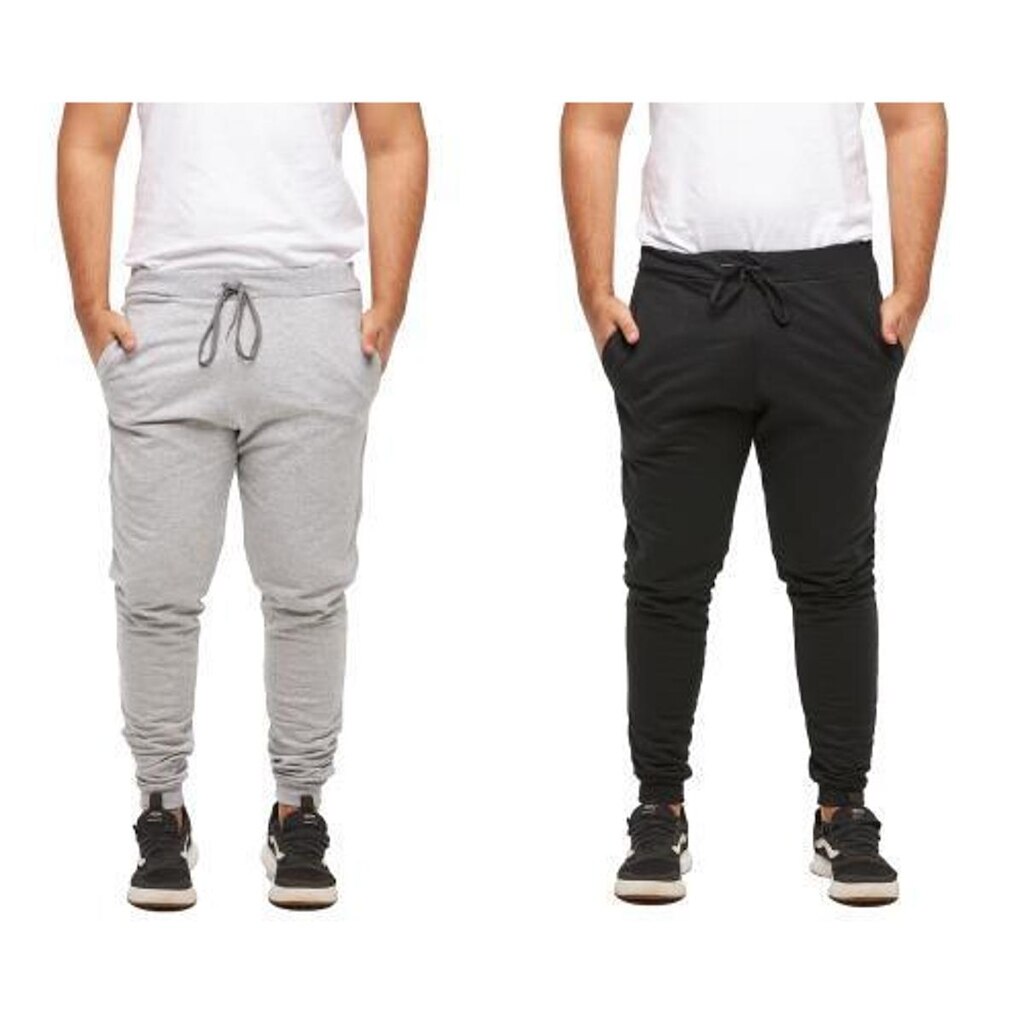 Kit 02 Calças Moletom Masculina Jogger Slim Fit Sport