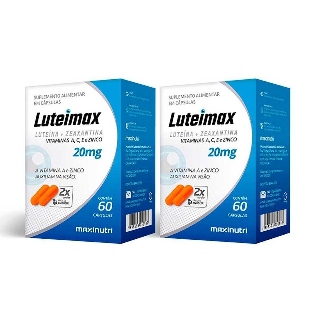 Kit 02 Luteimax 20mg 60 Caps Maxinutri