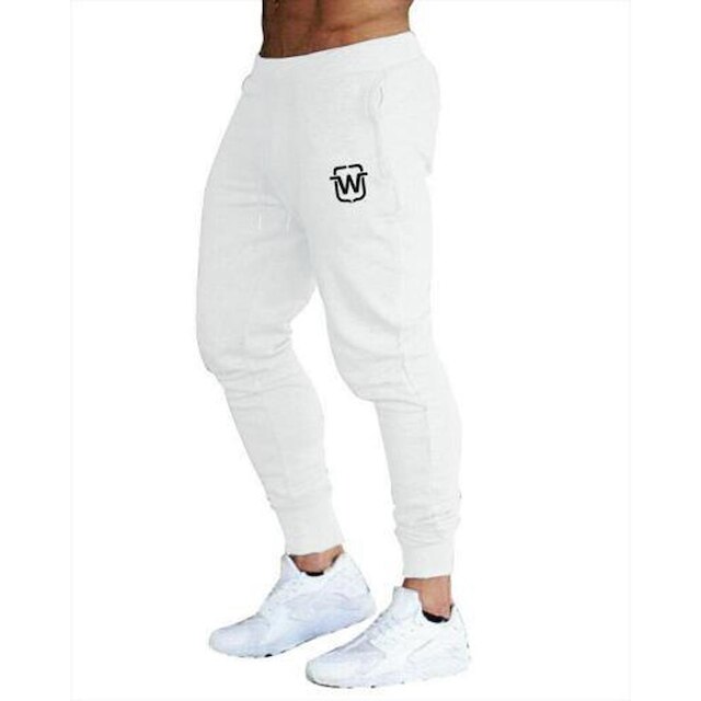 KIT 04 CALÇAS DE MOLETOM MASCULINA SLIM SPORT ACADEMIA WOOKS-4-AZULMARINHO-BRANCO-CINZACLARO-PRETO-G