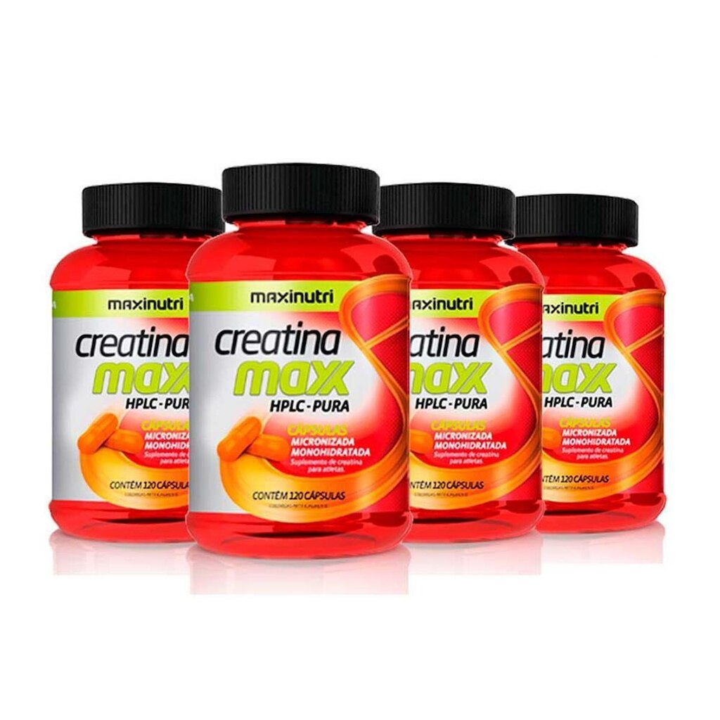 Kit 04 Creatina Maxx Cápsulas 750mg 120 Cápsulas Maxinutri