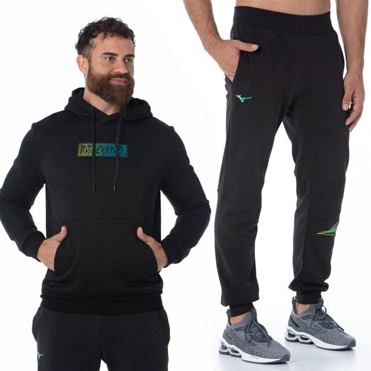 Kit 1 Moletom Casual Masculino Mizuno Releae e 1 calça Moletom ...