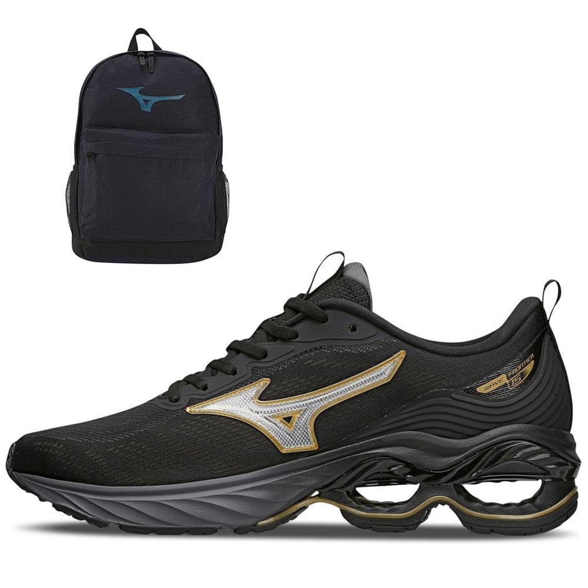 Kit 1 Tênis de Corrida Masculino Mizuno Wave Frontier 15 e 1 Mochila Mizuno Energy Menor preço em Kit 1 Tênis de Corrida Masculino Mizuno Wave Frontier 15 e 1 Mochila Mizuno Energy