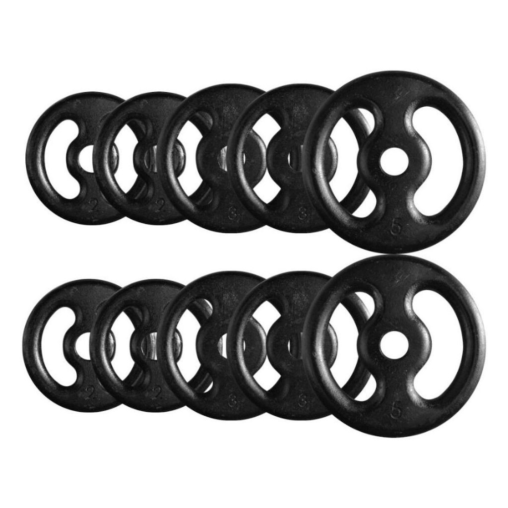 Kit 10 Anilhas Sebo de Ferro Fundido - 30 Kg
