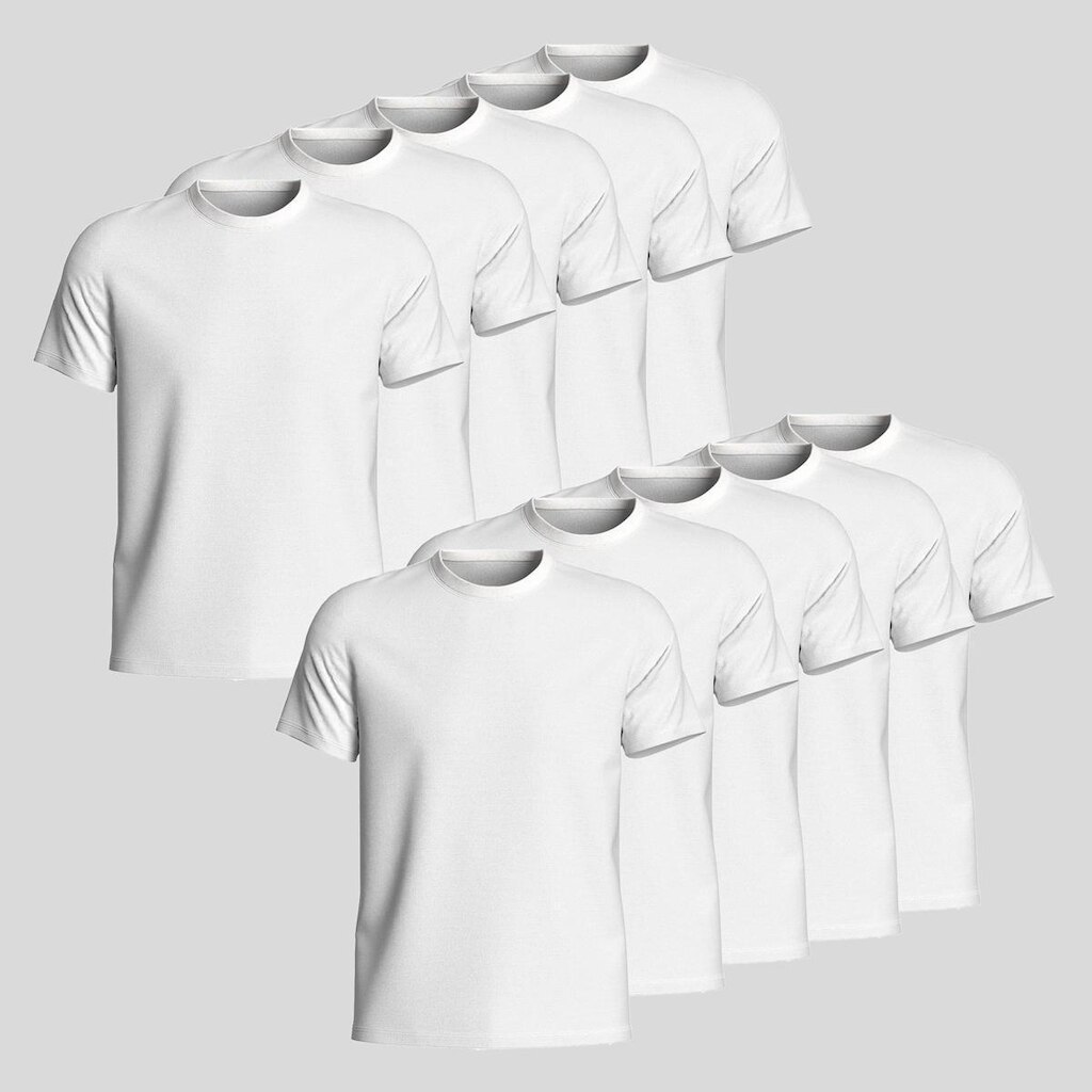 Kit 10 Camisetas Masculina 100% Algodão Lisa Básica Verão
