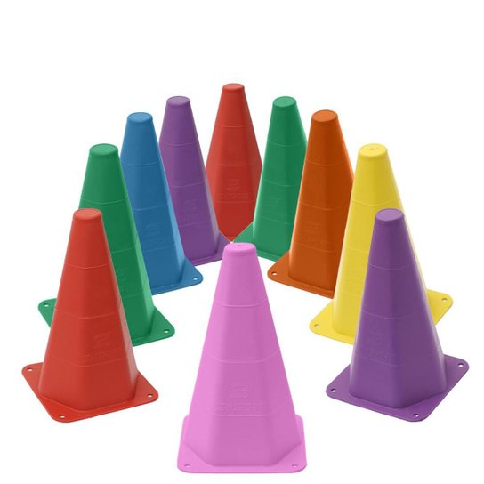 Kit 10 Cones De Agilidade 19 Cm Treinamento Funcional Circuito Academia Ginastica - Colorido Menor preço em Kit 10 Cones De Agilidade 19 Cm Treinamento Funcional Circuito Academia Ginastica - Colorido