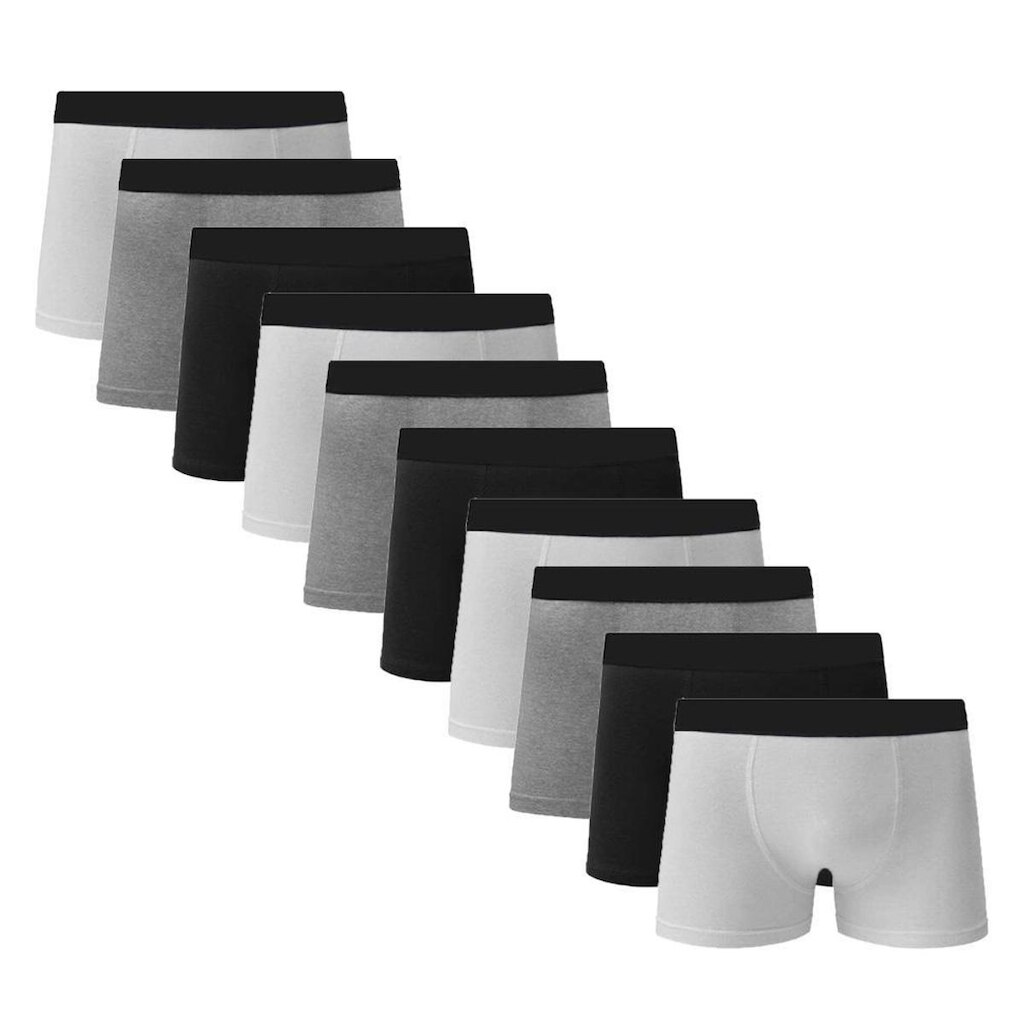 Kit 10 Cuecas Box Boxer Algodão Com Poliester C5