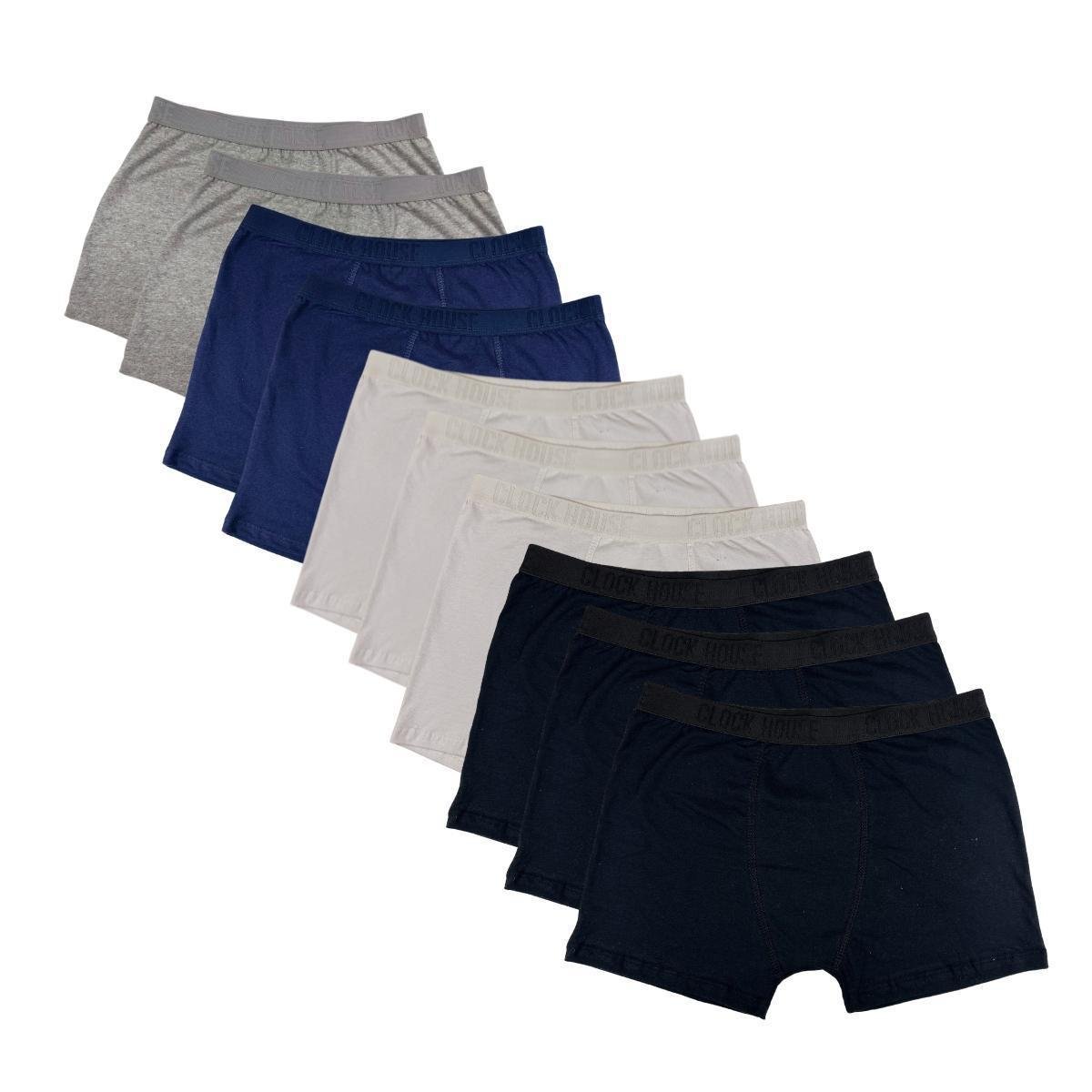 Kit 10 Cuecas Box Boxer Lisa Algodão Cotton Ótima Qualidade