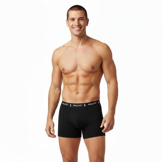 Kit 10 Cuecas Boxer Box Algodão Polo Fit