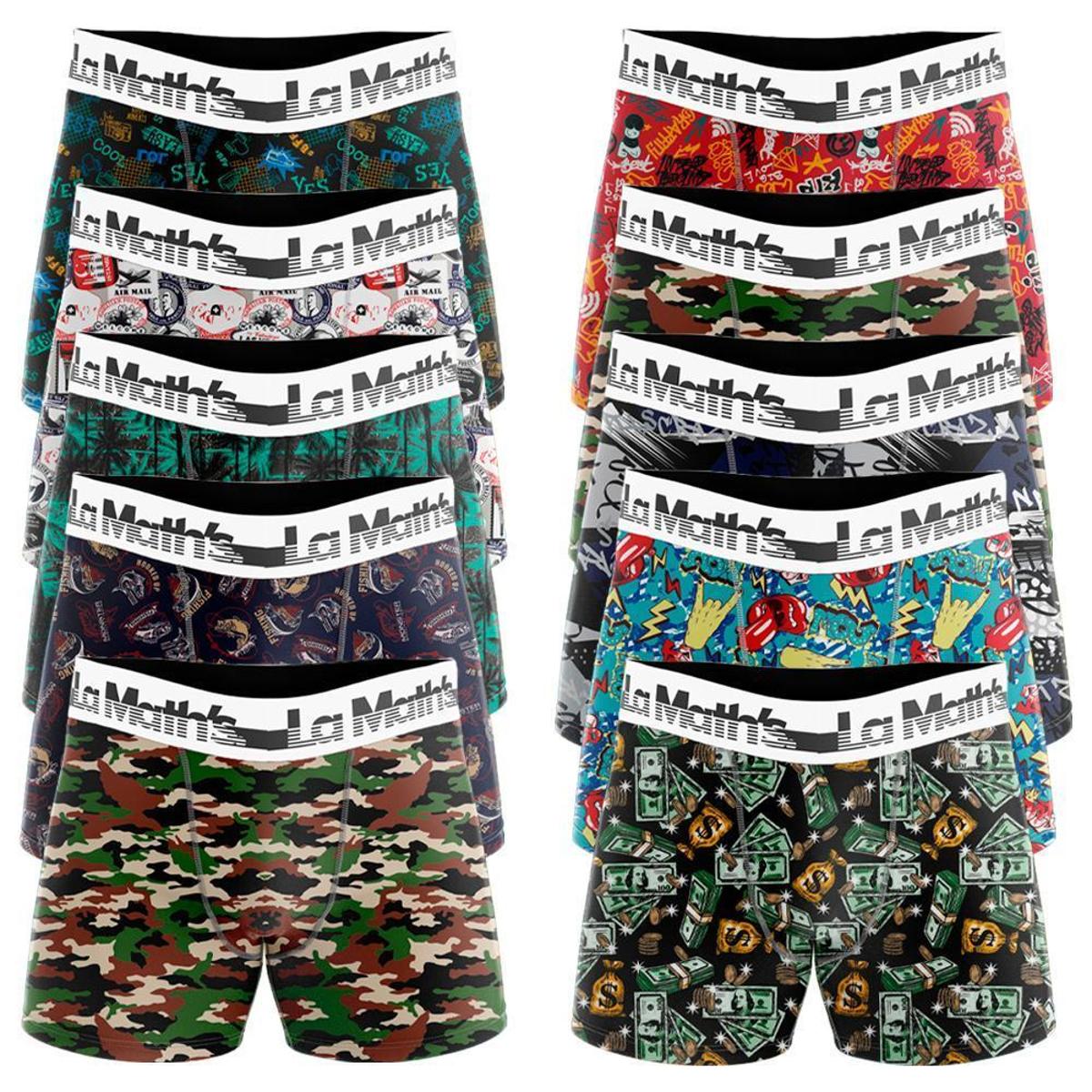 Kit 10 Cuecas Boxer Infantil Cueca Box Microfibra Sortidas Menor preço em Kit 10 Cuecas Boxer Infantil Cueca Box Microfibra Sortidas