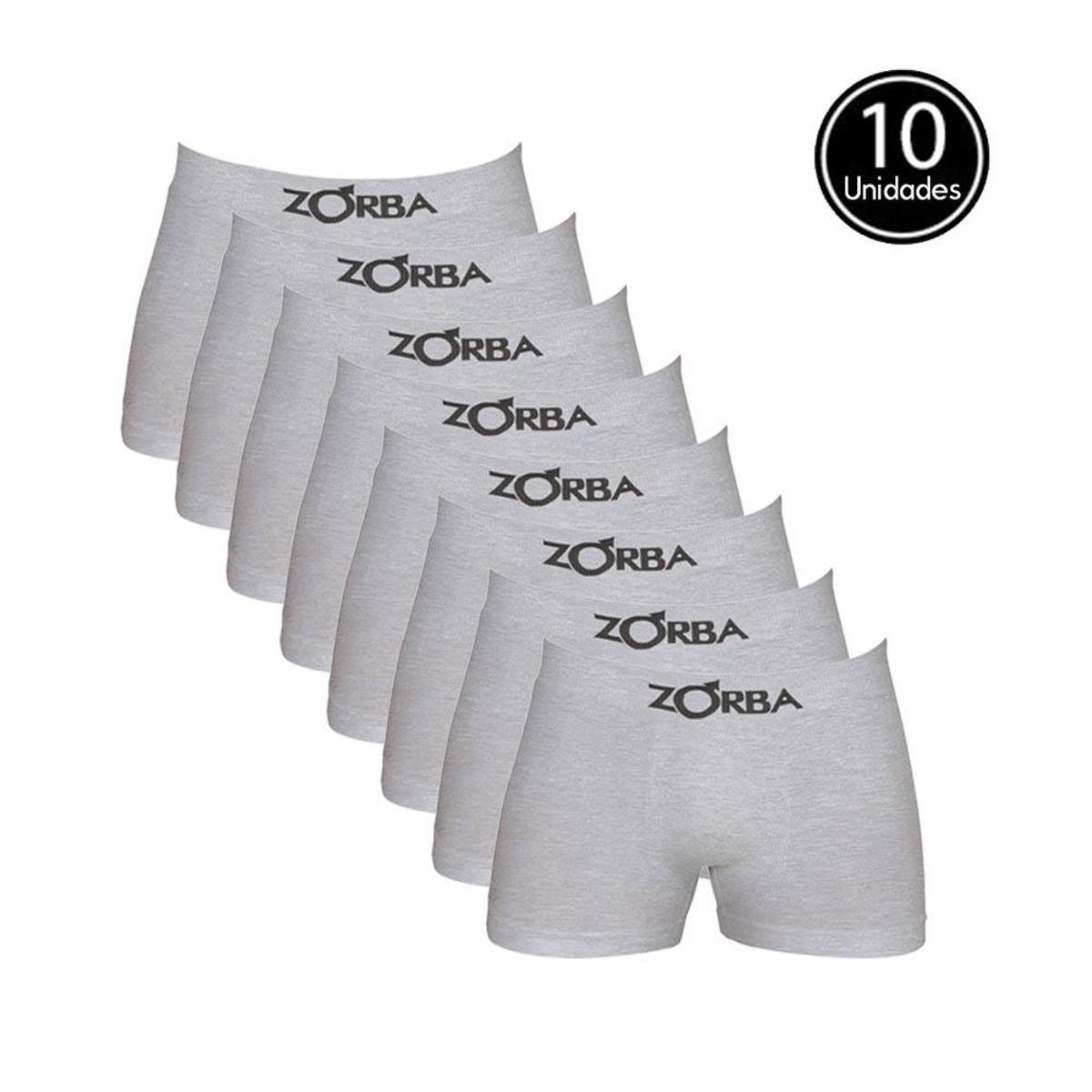 Kit 10 Cuecas Boxer Zorba Algodão Sem Costura 781 Menor preço em Kit 10 Cuecas Boxer Zorba Algodão Sem Costura 781