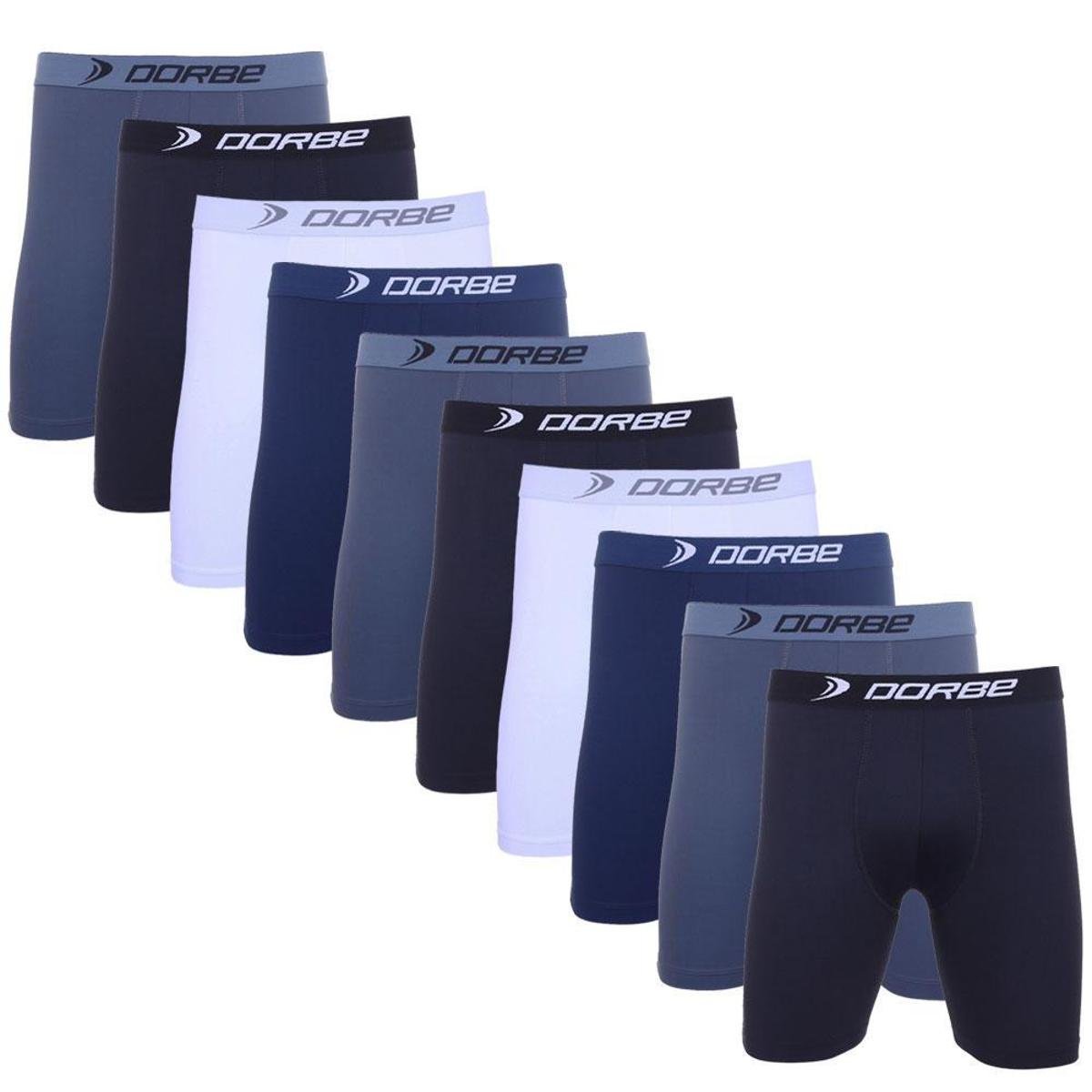 Kit 10 Cuecas Long Leg Microfibra Dorbe
