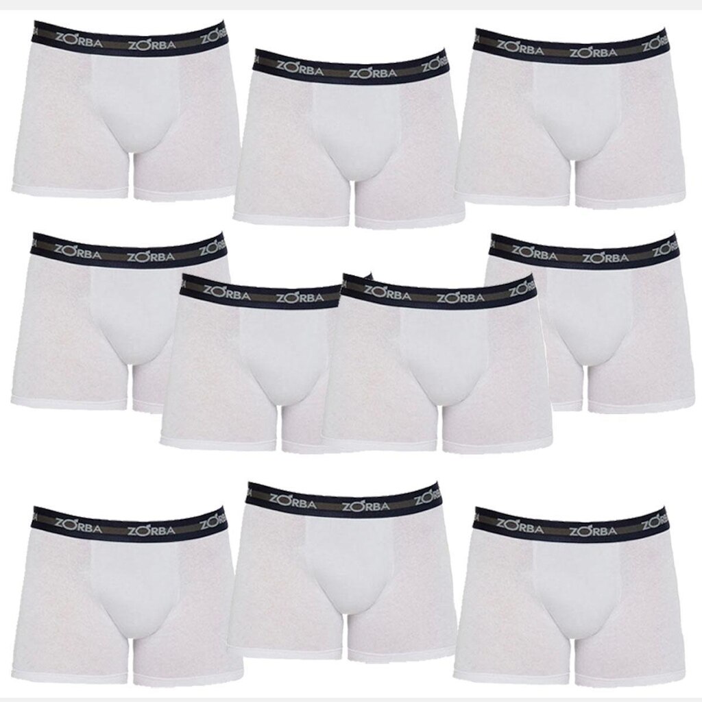 Kit 10 Cuecas Zorba 702 Boxer Algodão MAX