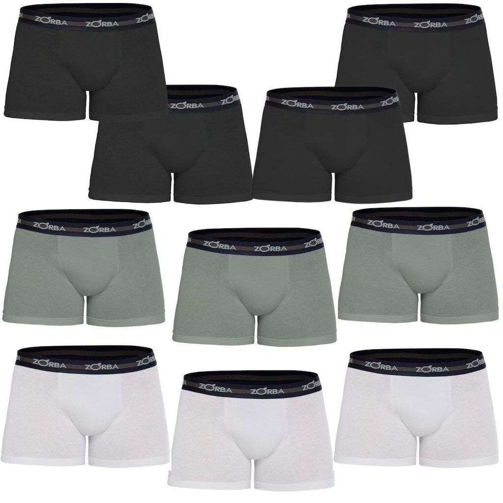 Kit 10 Cuecas Zorba 702 Boxer Algodão MAX