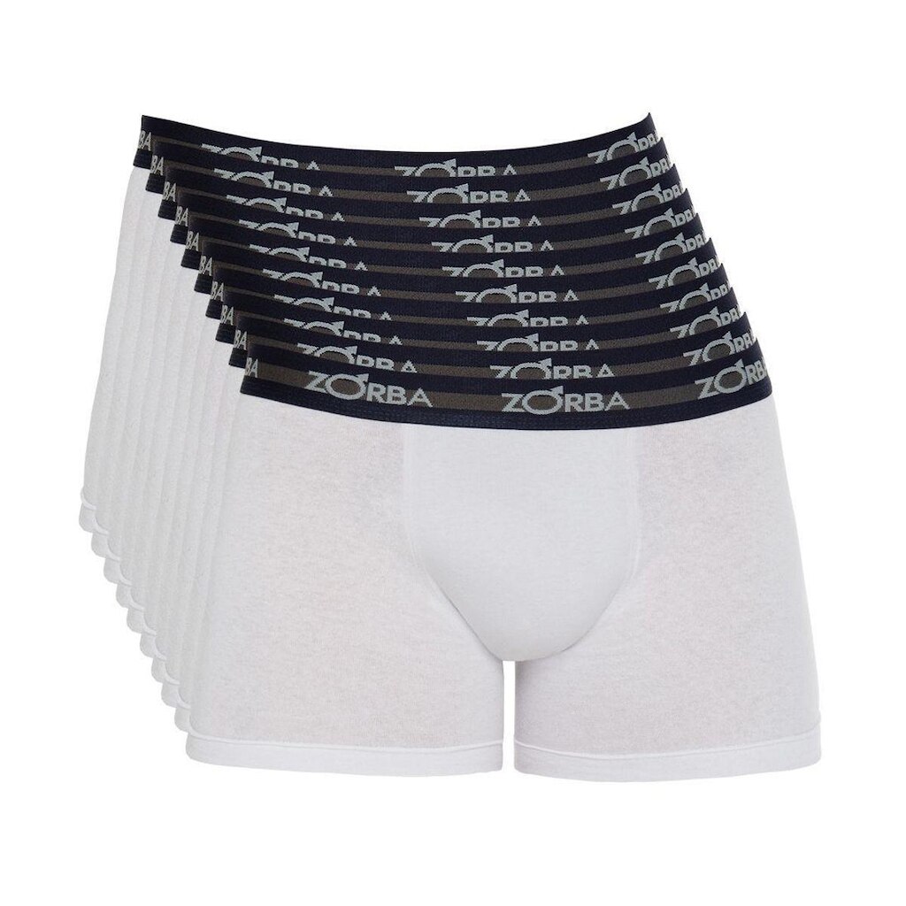 Kit 10 Cuecas Zorba Boxer Max Algodão 702 Mescla - M
