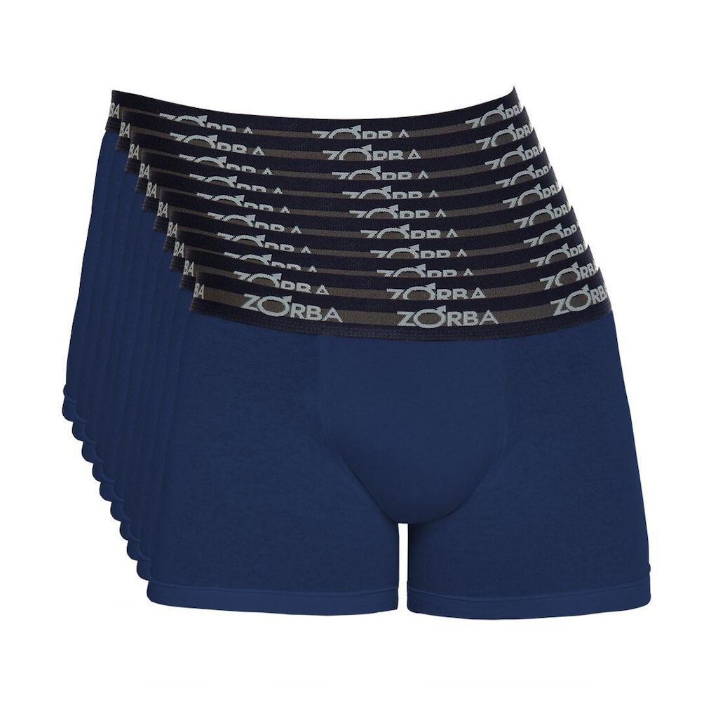 Kit 10 Cuecas Zorba Boxer Max Algodão 702 Preto - XG