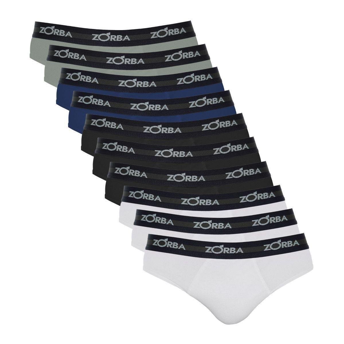 Kit 10 Cuecas Zorba Slip Max Algodão 764 Pto/Mho/Graf/Bco - XGG é ruim? Kit 10 Cuecas Zorba Slip Max Algodão 764 Pto/Mho/Graf/Bco - XGG é boa?