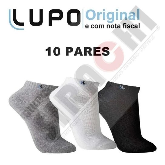 KIT 10 MEIAS LUPO AU SPORT 03225 - Preto Menor preço em KIT 10 MEIAS LUPO AU SPORT 03225 - Preto
