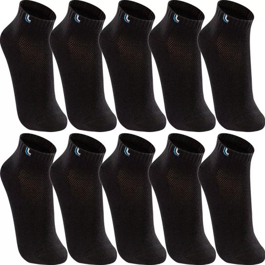 Kit 10 Pares Meias Lupo Cano Baixo Curto Tornozelo Algodão Masculina Meia Feminina Original