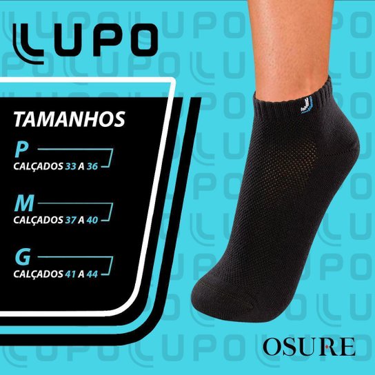 Kit 10 Pares Meias Lupo Cano Baixo Curto Tornozelo Algodão Masculina Meia Feminina Original
