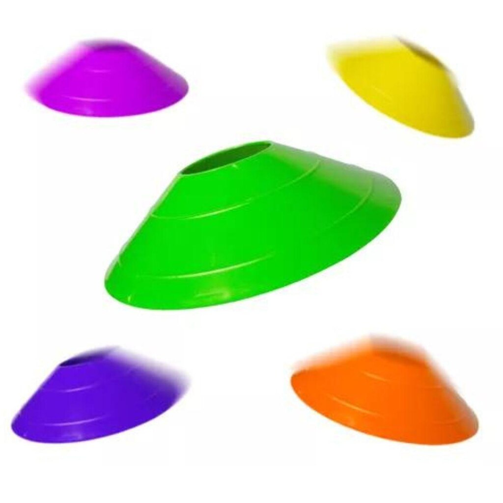 Kit 100 Chapéu Chines Cone Disco 19cm Esporte Funcional Disco
