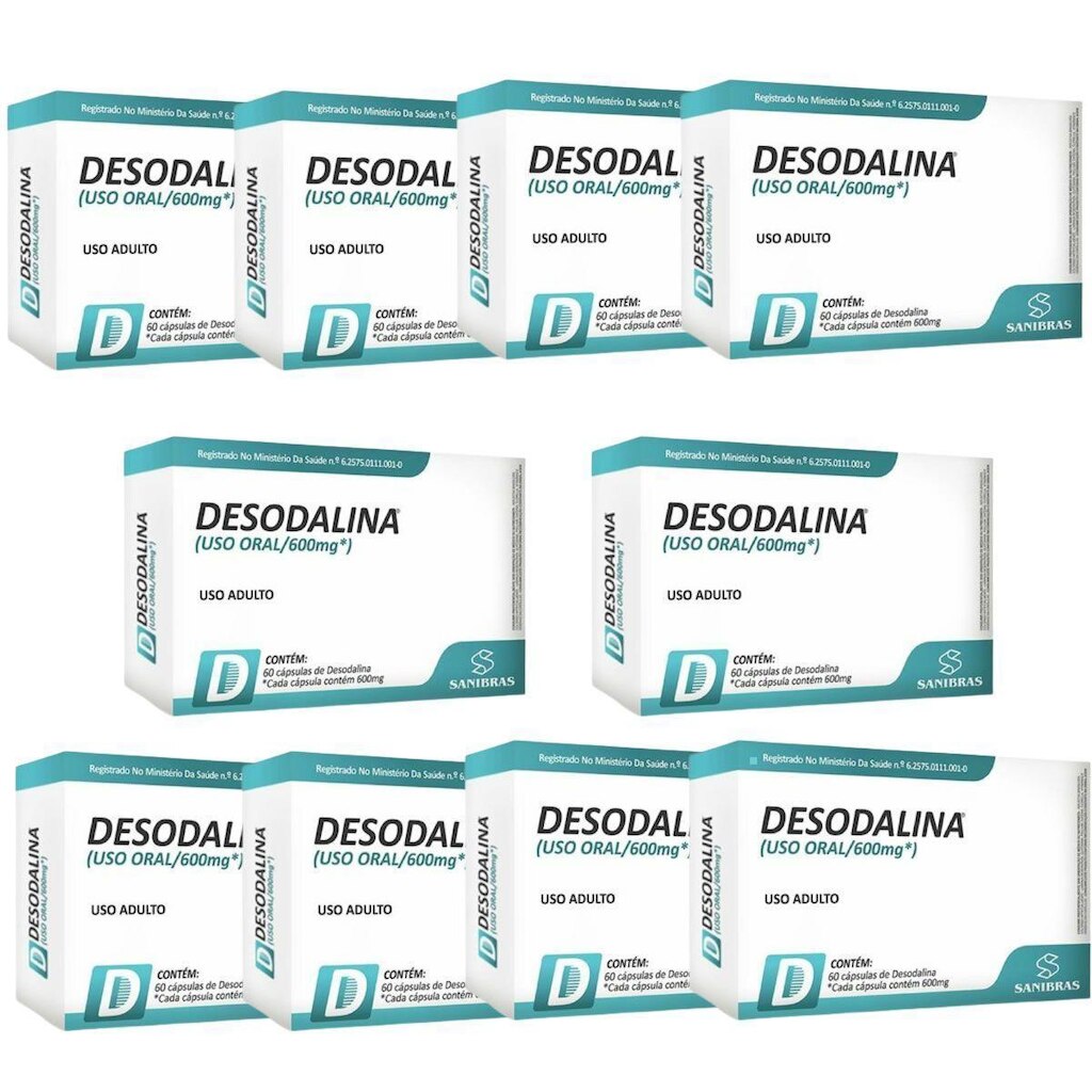 Kit 10X Desodalina - 60 Cápsulas - Sanibras