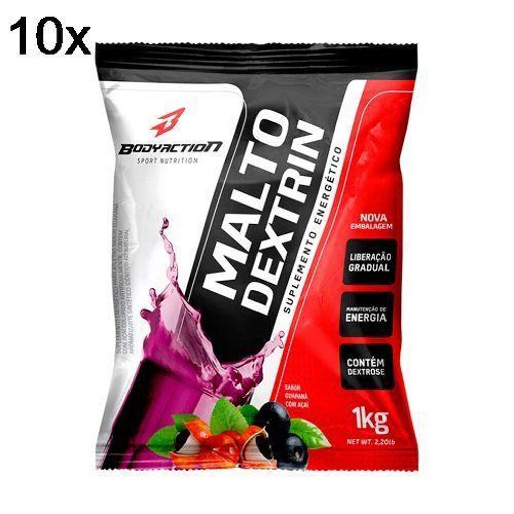 Kit 10X Malto Dextrin BodyAction - 1000g