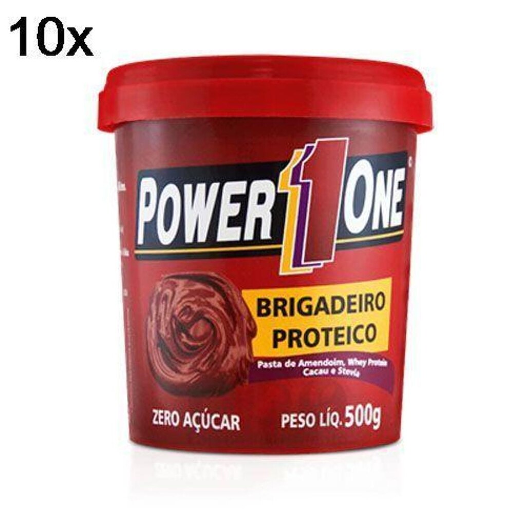 Kit 10X Pasta de Brigadeiro Proteico Power One - 500g