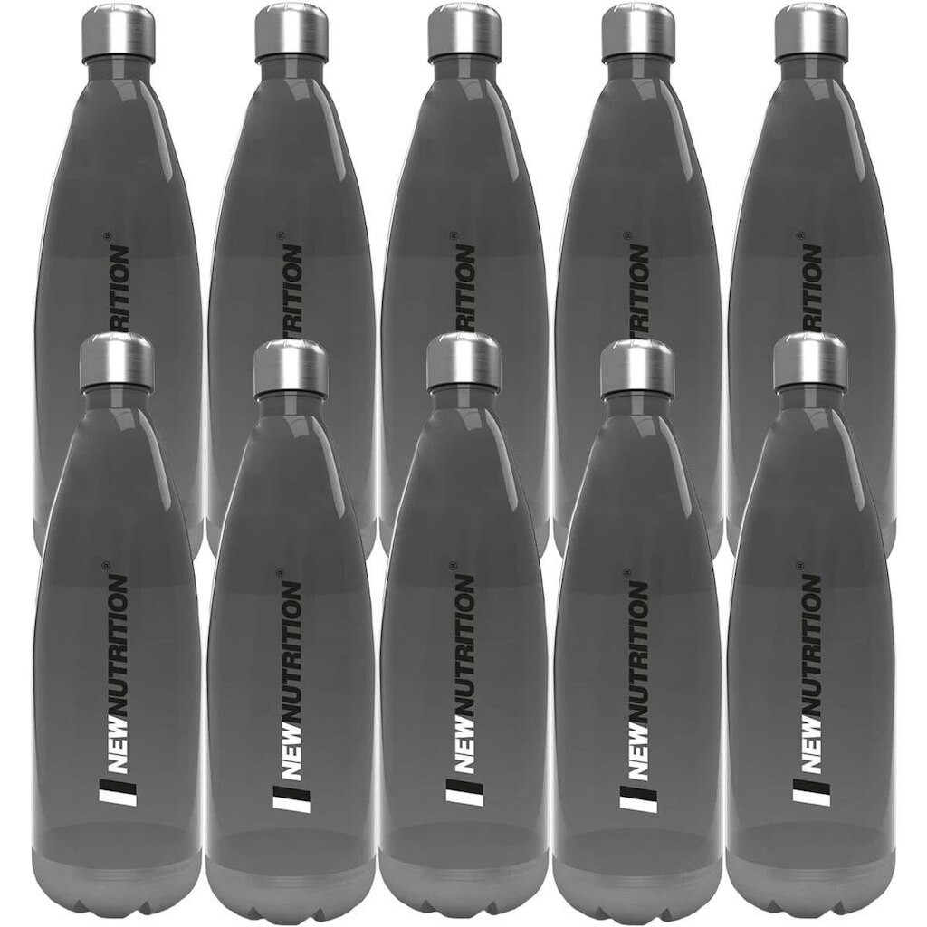 Kit 10X Squezze Plástica com Inox - 700ml Fumê - NewNutrition