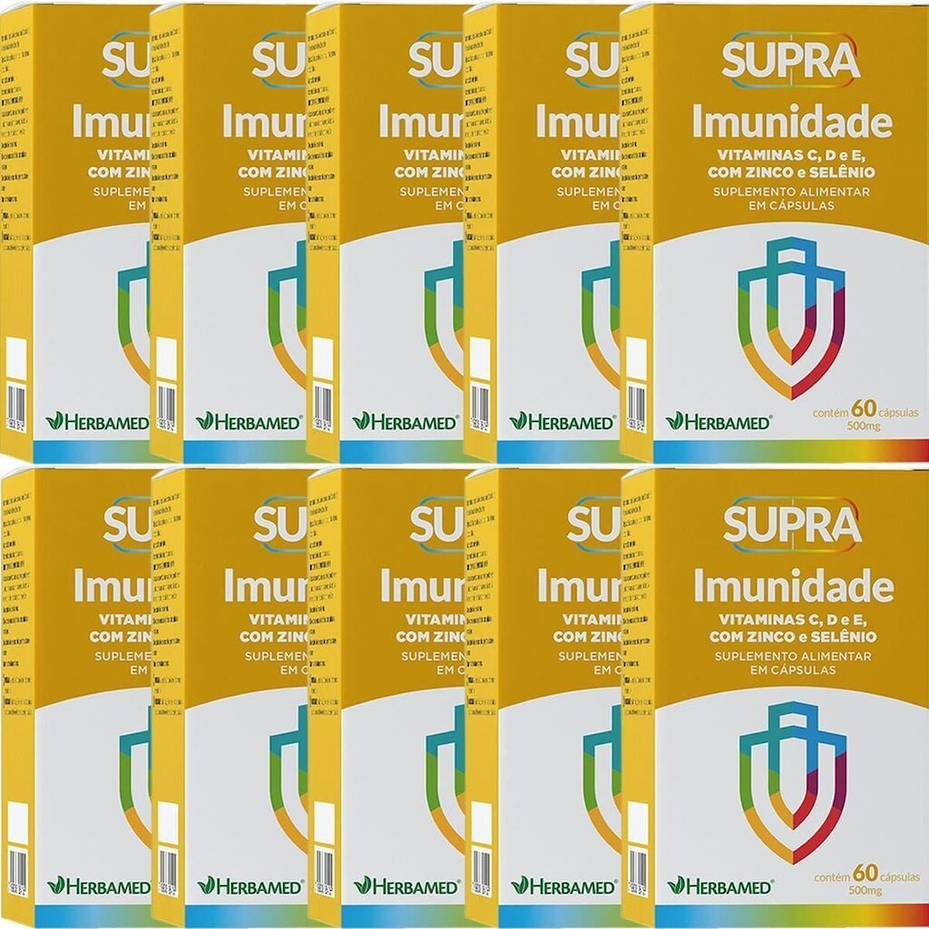 Kit 10X Supra Imunidade - 500mg 60 Cápsulas - Herbamed