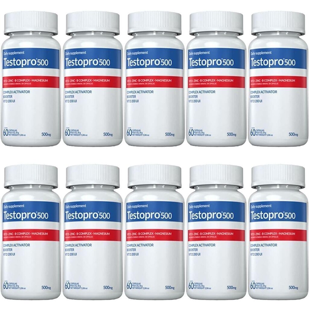 Kit 10X Testopro 500 - 60 Cápsulas - Inove Nutrition