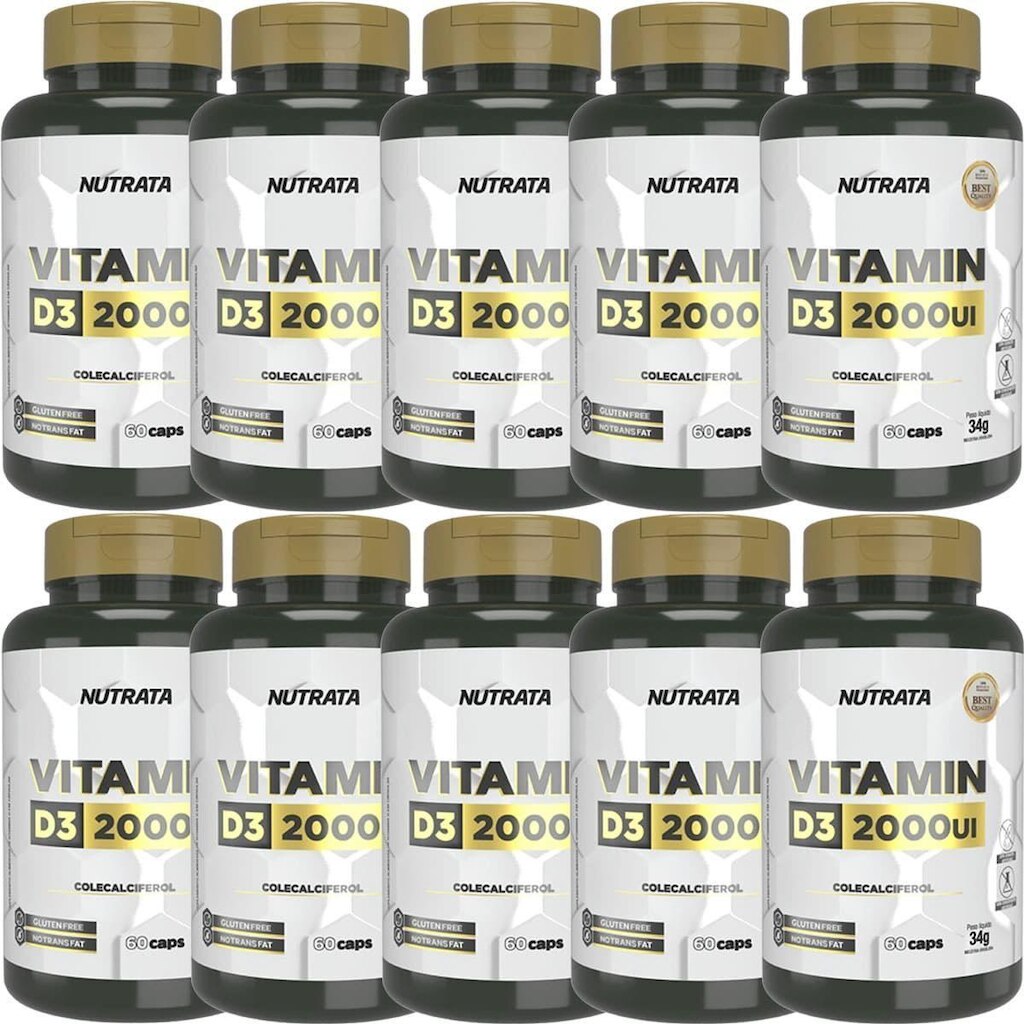 Kit 10X Vitamina D3 - 60 Cápsulas - Nutrata
