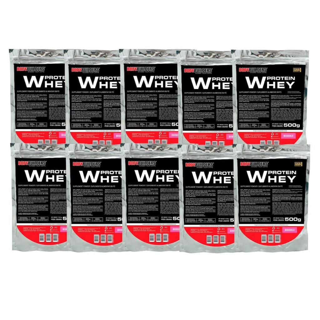 kit 10x whey protein 500g  - Bodybuilders