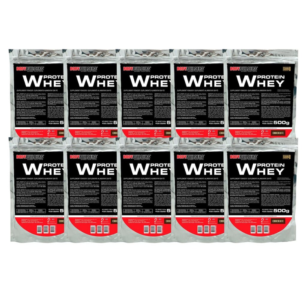 kit 10x whey protein 500g  - Bodybuilders