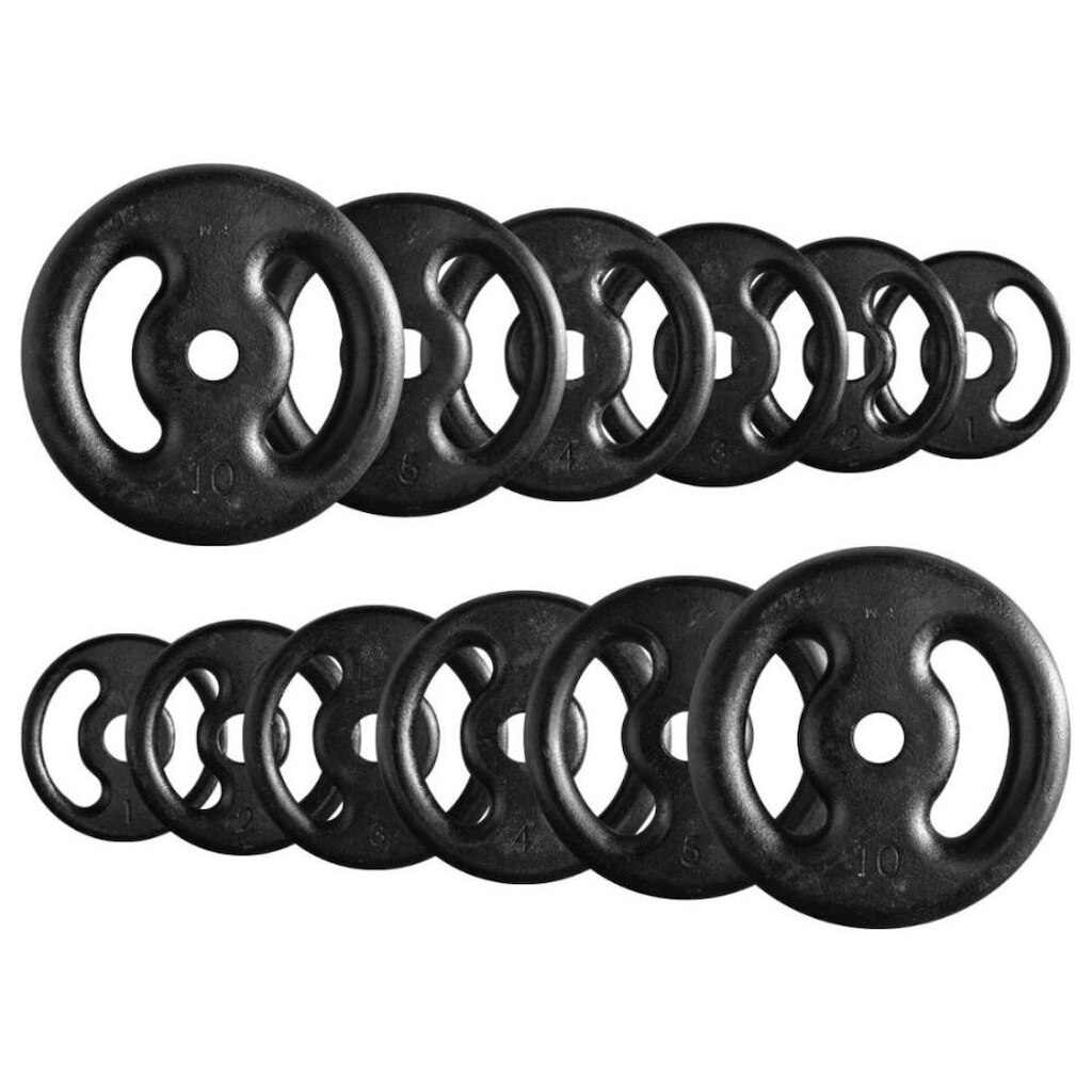Kit 12 Anilhas Sebo de Ferro Fundido - 50 Kg