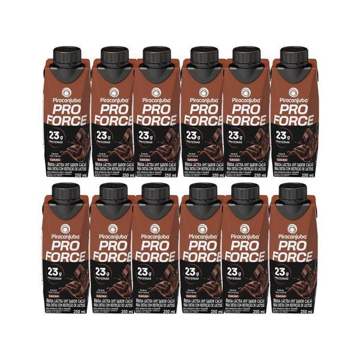 Kit 12 Bebida Láctea Piracanjuba ProForce Cacau Menor preço em Kit 12 Bebida Láctea Piracanjuba ProForce Cacau