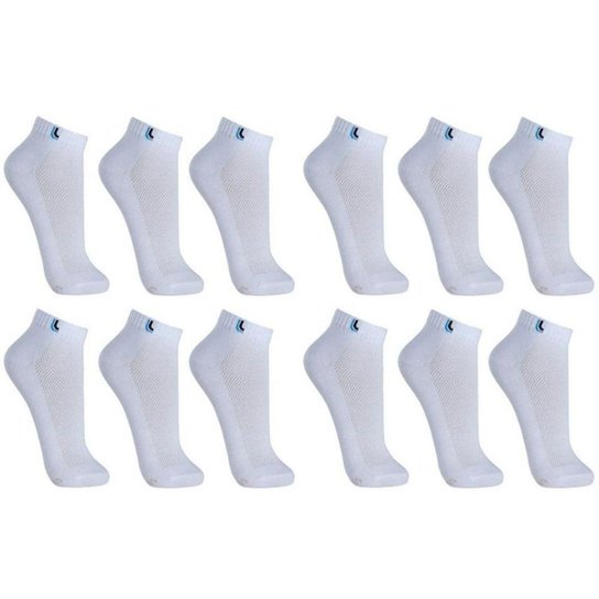 Kit 12 Pares de Meias Lupo Sport Cano Curto Esportiva Masculina - Branco Menor preço em Kit 12 Pares de Meias Lupo Sport Cano Curto Esportiva Masculina - Branco