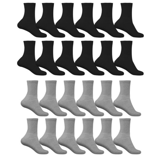 Kit 12 Pares Meia Adulto Sport Cano Alto Algodão FWC Masculina - Preto+Cinza é ruim? Kit 12 Pares Meia Adulto Sport Cano Alto Algodão FWC Masculina - Preto+Cinza é boa?