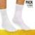 Kit 12 Pares Meia Algodão Cano ALTO Masculino Branca Preta 38-43 898 - Branco